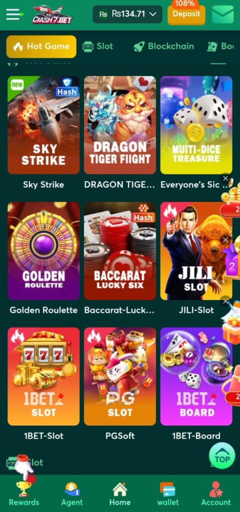Crash7 Bet Game