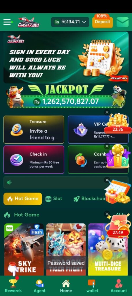 Crash7 Bet Game